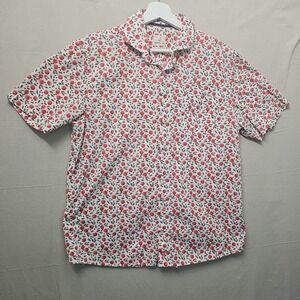 johnnie-O Hangin' Out Men's Large All Over Fruit Short Sleeve Button Down Shirt